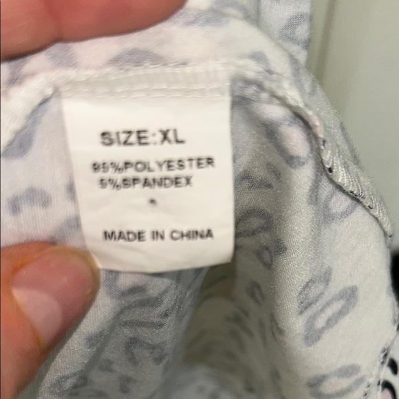 Leopard Print Midi Dress - Black and White - Picture 2 of 3